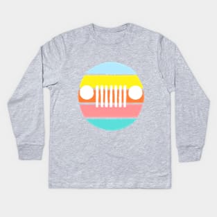 Jeep Wrangler Retro Kids Long Sleeve T-Shirt